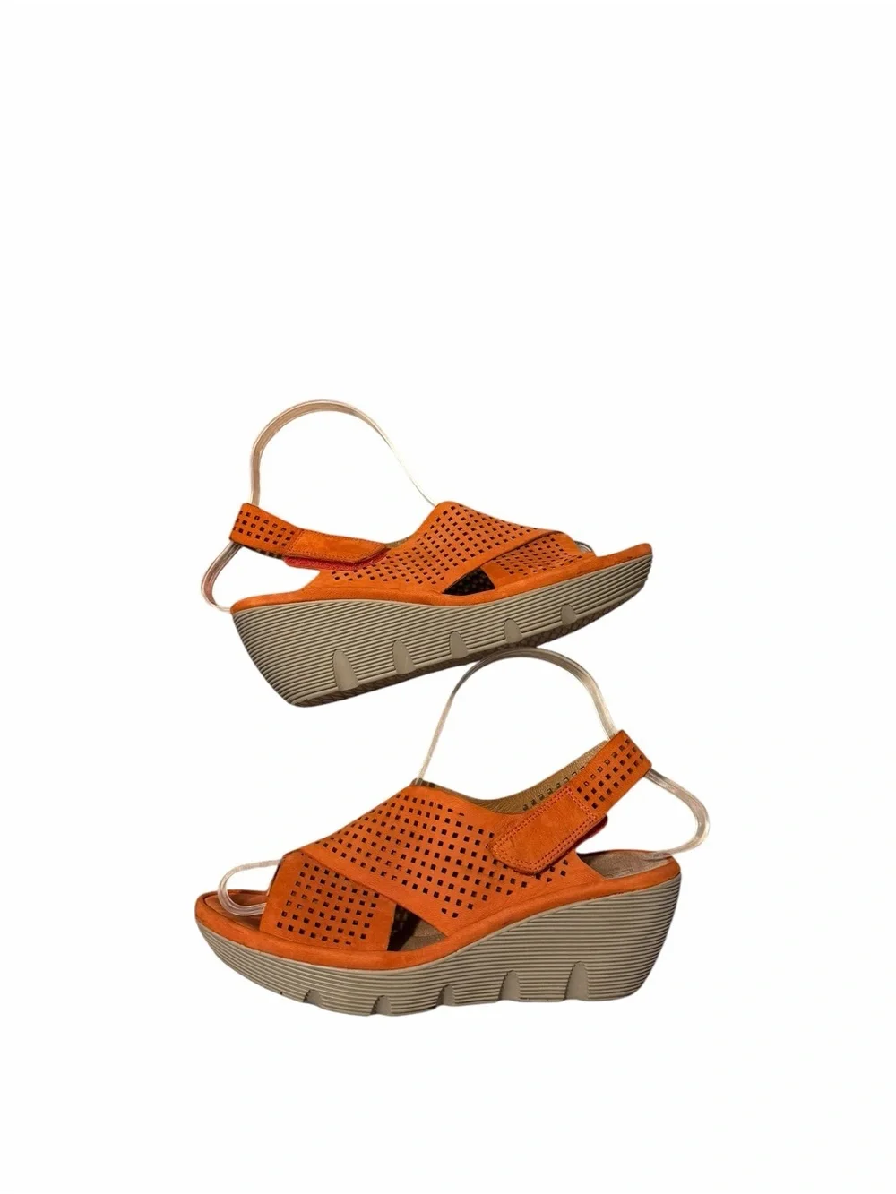 Clarks Coral Perforated Slingback Wedge Sandals